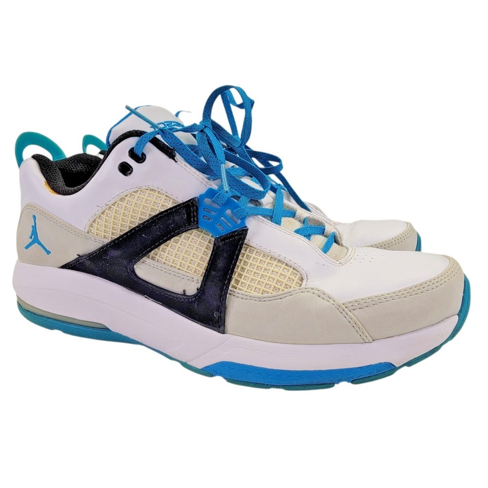 Jordan Trunner Q4 Neon Lights Laser Blue 2009 343408-142 Mens Sz 10 Box Receipt